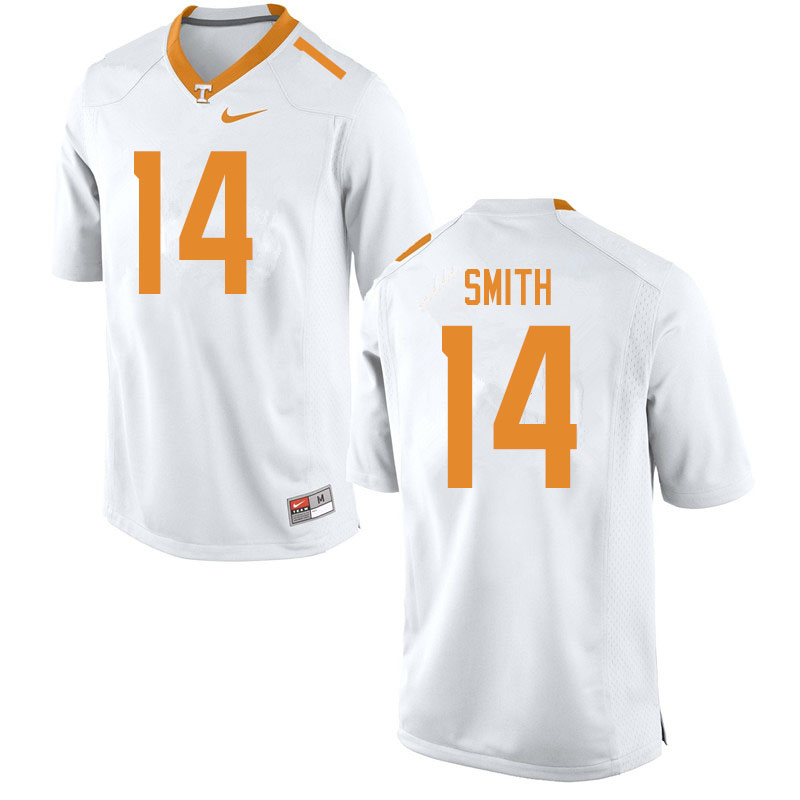 Men #14 Spencer Smith Tennessee Volunteers College Football Jerseys Sale-White - Click Image to Close